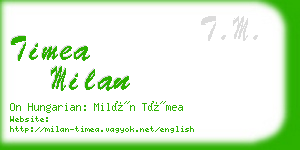 timea milan business card